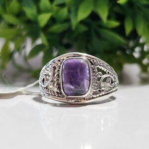 925 Sterling Silver Amethyst Ring